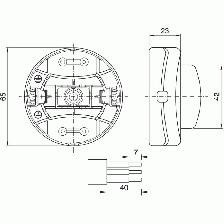 Schnur Fußschalter, 250V / 2(1) A, weiß für 2/3 adriges Flach und Rundkabel