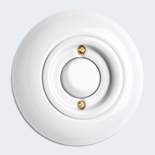 Tastereinsatz Kombi, Unterputz, ohne Symbol, 10A / 250V, Porzellan weiß, THPG