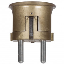Schutzkontakt Winkelstecker, gold, Thermoplast - Kaiser