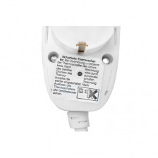 Schutzkontakt Verlängerung, H05 VV-F 3G x 1,5²mm, mit Power Split Stecker, 3 m, weiß