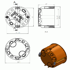 25 St. Hohlwanddosen Höhe 47mm x 68mm Fräsloch F-tronic