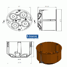 5x Hohlwanddosen Schalterdosen Abzweigdose inkl. Schraubdeckel Tiefe 55mm / 74mm Ø