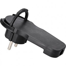 Flächen Winkelstecker extra flach schwarz Thermoplast