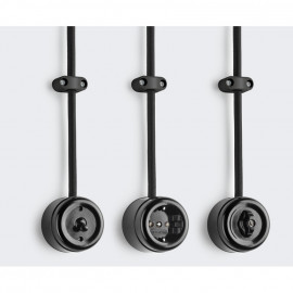 Kabelschellen Set, 5 Kabelschellen, schwarz, für Kabel-Ø 10 - 17 mm, THPG