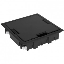 Bodeneinbaudose mit Klappdeckel für 8 Module 45x45 oder 16 Module 22,5x45mm