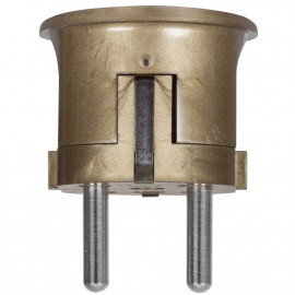 Schutzkontakt Winkelstecker, gold, Thermoplast - Kaiser