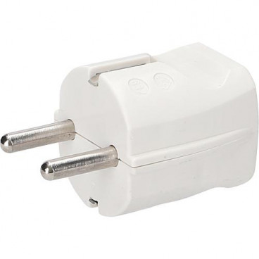 Schutzkontakt Standard Stecker reinweiß Thermoplast 250V / 16A, VDE / KEMA KEUR