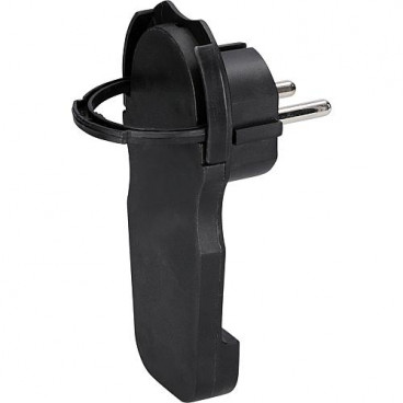 Flächen Winkelstecker extra flach schwarz Thermoplast