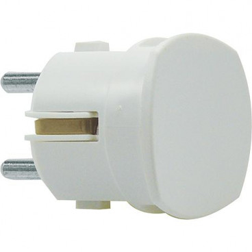Winkelstecker weiß Thermoplast mit Zugentlastung 250V / 16A