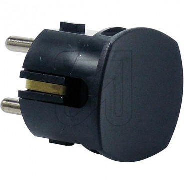 Winkelstecker schwarz Thermoplast mit Zugentlastung 250V / 16A