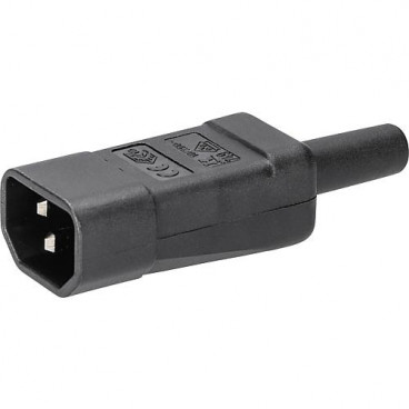 Kaltgeräte Anschlußstecker 230V / 10A schwarz VDE