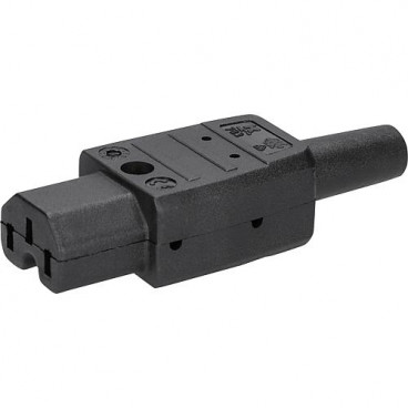 Warmgeräte Stecker 230V / 10A schwarz VDE