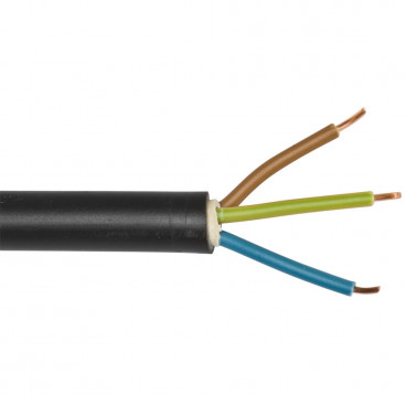 50 Meter Erdkabel, 3 x 1,5²mm NYY-J, schwarz, inkl. CU