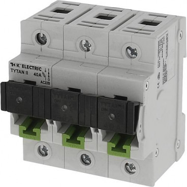TYTAN II D0 Lasttrennschalter mit Binkmelder 3pol. mit Sich. 40A / Fix-Passringen 3x40A