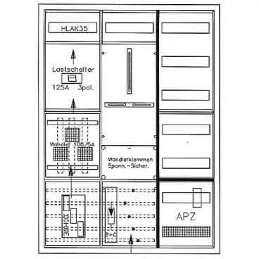 Wandlermessschrank 100A Bayernwerk
