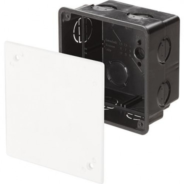 Abzweigkasten 80x80x48mm mit Deckel und Deckelschrauben Schutzart IP20
