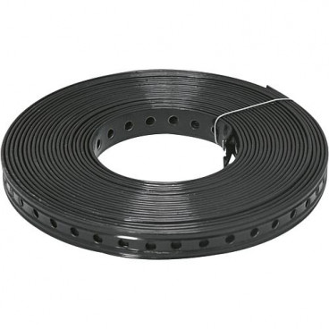 Montageband m. Kunstoffmantel Breite 19 mm x 3,0mm, Loch 6,5mm Rolle mit 10m