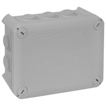 AP Kabelkästen, T-Serie, ohne Klemme OBO IP65 Typ T100 L 116, B 150, H 67mm