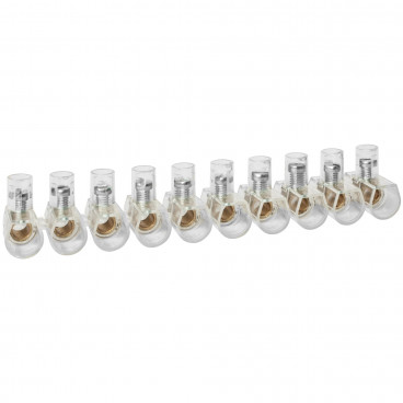 Endklemme BOXLINE  transparent, 10-polig, 4 mm², einseitig geschlossen