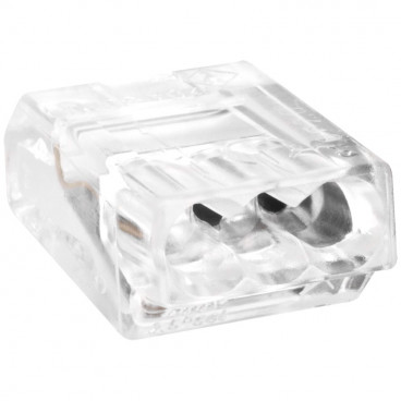 10 Stück Steckklemme, 3-polig, für Leiter bis 2,5², transparent - Wago