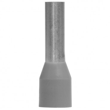 500 Stück Aderendhülse mit Isolierstoffkragen, für 1 Eingang Ø 4²mm Länge 17 mm grau