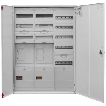 Zählerschrank TAB2000 2x eHZ Zählerplätze, 1x Verteilerfeld 5-reihig mit APZ-Feld