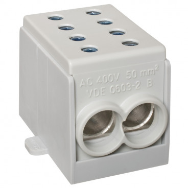 Hauptleitungs Abzweigklemme  HLAK 70  1-polig, 2 Eingänge 50/70 mm²  / 2 Ausgänge 50/70mm²