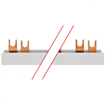 Gabel Phasenschiene, 16 mm², 3-polig, L-Form, für 12 3-pol. oder 36 1-pol. D0-Elemente