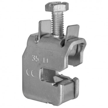 Sammelschienen Klemme für 12 x 5 mm Flachkupfer für Kabel-Ø 16 mm² - Pollmann