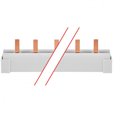 Steg Phasenschiene, 16 mm², 3-polig, L-Form, für 12 LS-Schalter ABB PRO M/COMPACT