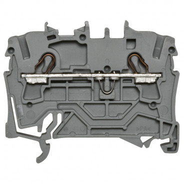 2 Stück Durchgangsklemme, grau, 2,5², steckbar - Wago Reihenklemmen