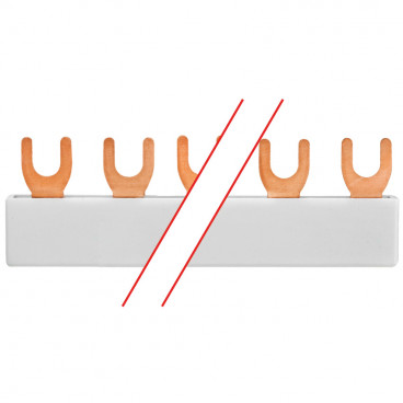 Gabel Phasenschiene, 10 mm², 3-polig, L-Form - Pollmann