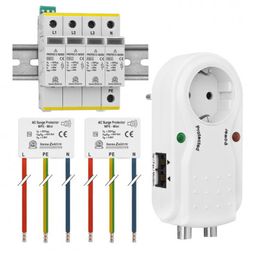 Überspannungsschutz Paket, Netz / TV / Telefon