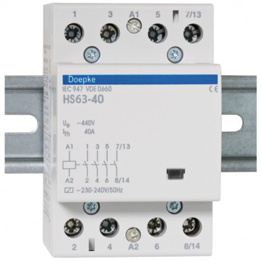 Installationsschütz Schütze, 63A, 4 Schließer bis 43KW - Doepke