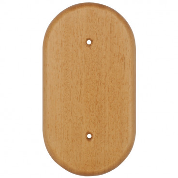 Holz Bodenplatten für Schalter und Steckdosen, 2 fach, eiche hell Atlantis Pozellan weiß