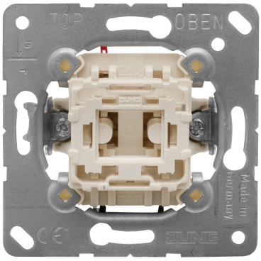 Schaltereinsatz mit Steckanschluss Aus / Wechsel Jung