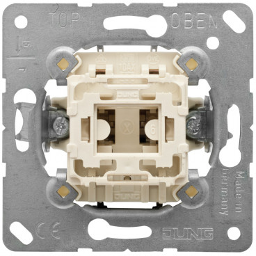Schaltereinsatz mit Steckanschluss Kreuz Jung