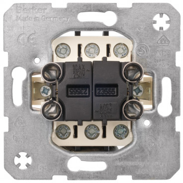 Schaltereinsatz Doppelwechsel mit Steckanschluss