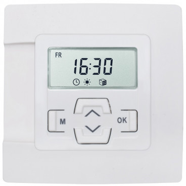 Rolladen Zeitschaltuhr  Speedtimer, Zentralplatte Tages-/Wochenprogramm, ultraweiß