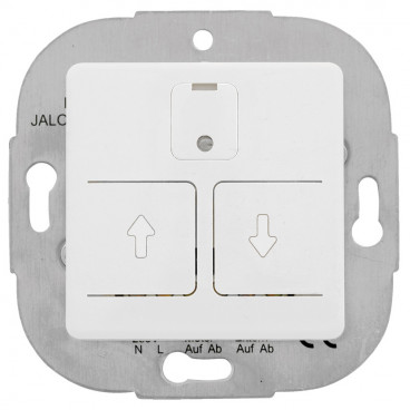 Jalousie Schalter, elektronisch, 230V / 750VA, mit Zentralplatte 50 x 50 mm, reinweiß