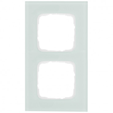 Abdeckrahmen Schalterprogramme, 2 fach, Glas mint / weiß, KLEIN SI®