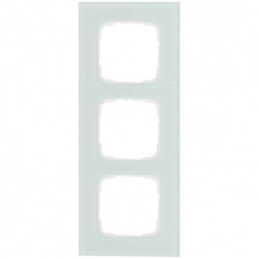 Abdeckrahmen Schalterprogramme, 3 fach, Glas mint / weiß, KLEIN SI®