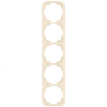 Schaltereinsatz senkrecht 5 fach Abdeckrahmen, KLEIN LX® weiß