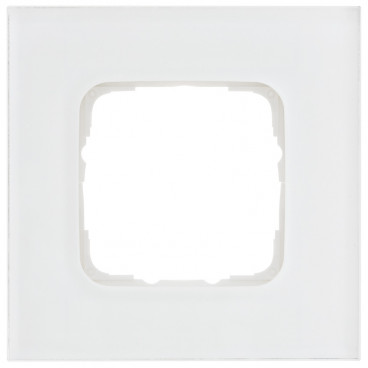 Abdeckrahmen Schalterprogramme, 1 fach, Glas klar / weiß, KLEIN SI®