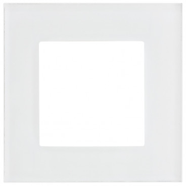 Schaltereinsatz Abdeckrahmen, 1 fach, Glas klar / weiß, KLEIN® K55