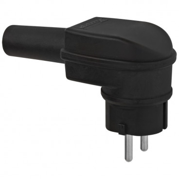 Gummi Stecker mit Gummieinsatz, IP44, schwarz - Kopp