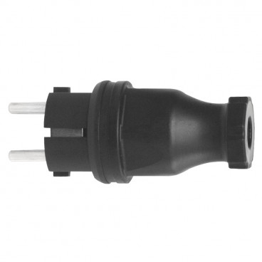 Gummi Stecker mit Gummieinsatz, TAURUS, IP44, schwarz - PCE