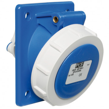 CEE Einbausteckdose, schräg, 3-polig, 16A/230V, IP67