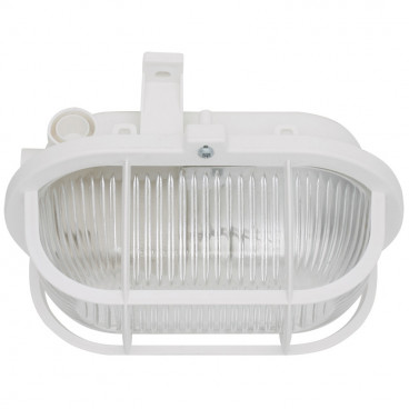 Kellerleuchten Ovalleuchte 1 x E27 / 60W IP44 Strukturglas klar