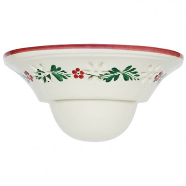 Keramik Wandleuchte  mit Blumenmuster handbemalt 1 x E27/100W